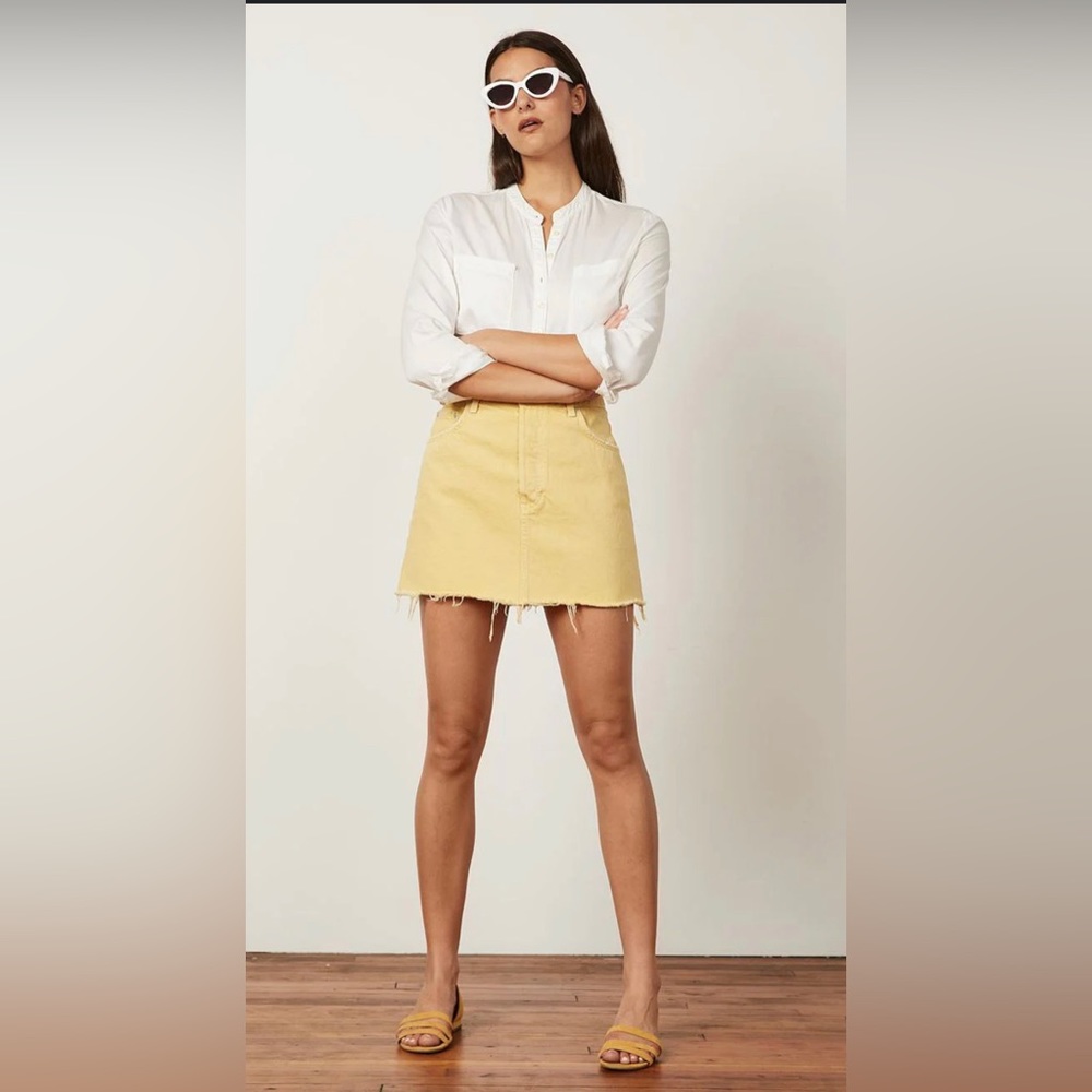 Boyish Jeans The a Corey Jeans Miniskirt in Yellow, Size 26